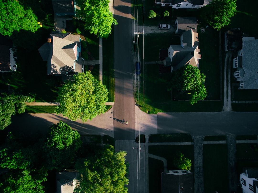 Aerial view of a residential neighborhood in St. Charles County, Missouri